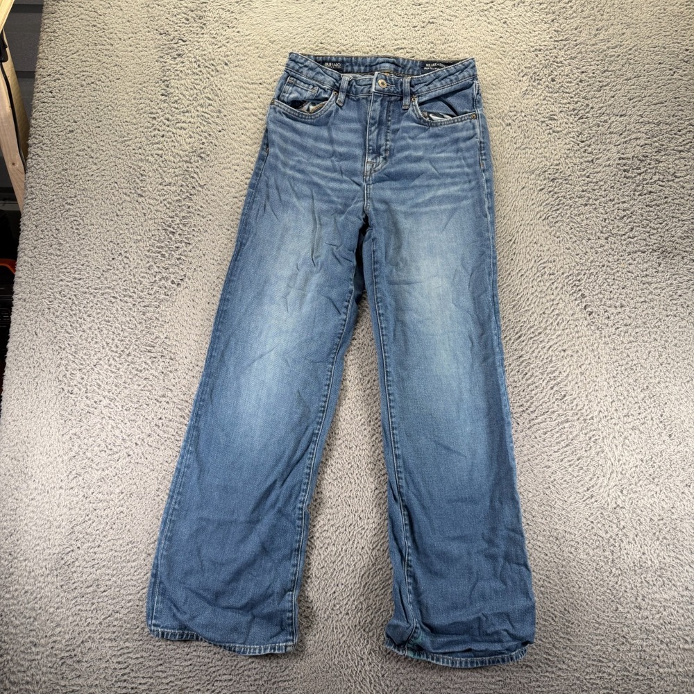 Buffalo David Bitton We Are Denim Jeans Womens 26x30 Blue Denim‎ Wide-Leg Baggy